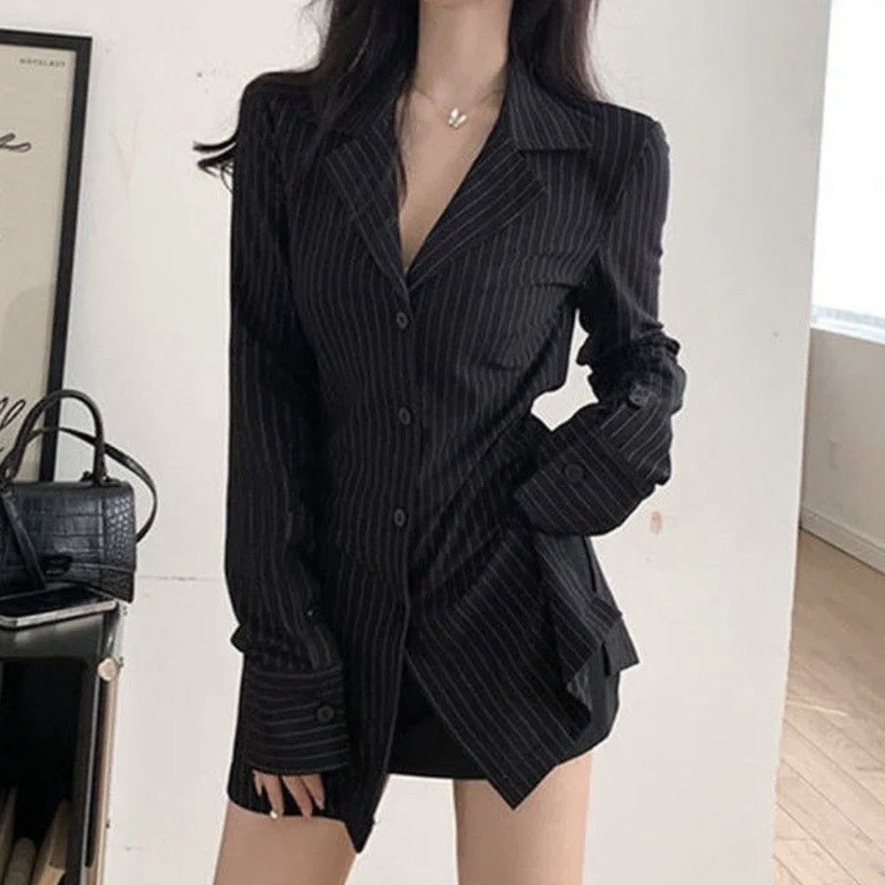 Sexy long button down